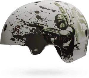 Boba Fett Helmet Graphic Design PNG image