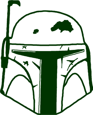Boba Fett Helmet Outline PNG image