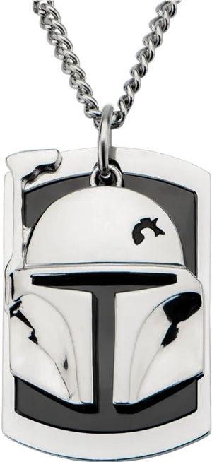 Boba Fett Helmet Pendant Necklace PNG image