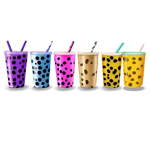 Boba Tea Cup Collection Png 05242024 PNG image