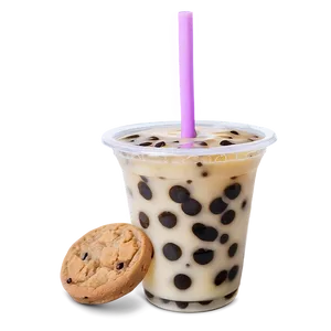 Boba Tea With Cookies Png 79 PNG image