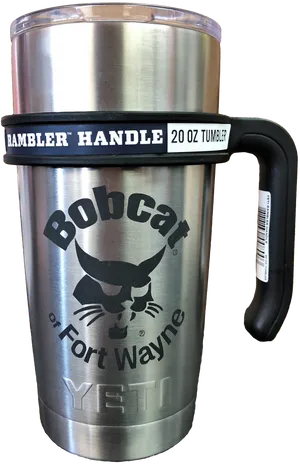Bobcat Branded Y E T I Tumblerwith Handle PNG image