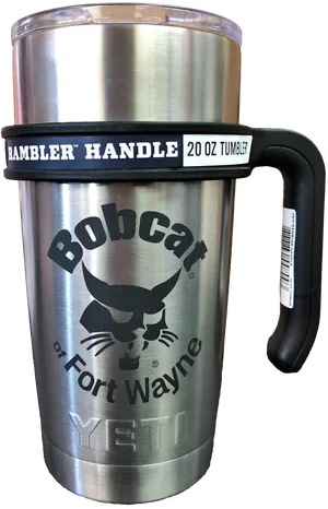 Bobcat Fort Wayne Branded Y E T I Tumblerwith Handle PNG image