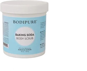 Bodipure Baking Soda Body Scrub Container PNG image