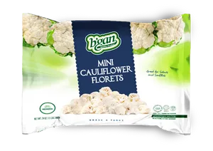Bogan Mini Cauliflower Florets Packaging PNG image