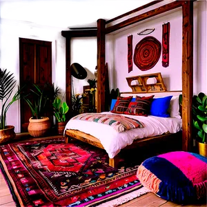 Bohemian Bedroom Decor Png Kdx PNG image