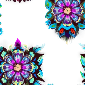 Bohemian Indie Flower Motif PNG 06252024 PNG