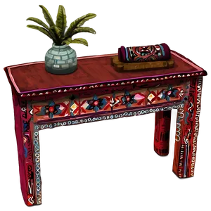Bohemian Low Table PNG 05042024