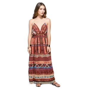 Bohemian Maxi Dress PNG 31