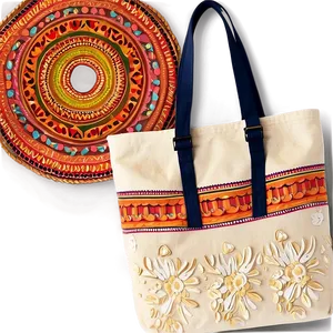 Bohemian Style Tote Bag Png Vhb83 PNG image