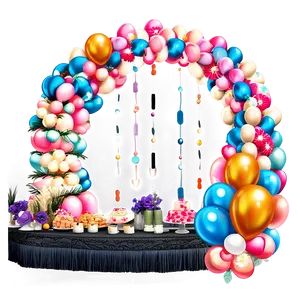 Boho Chic Balloon Garland Inspirations PNG 27 PNG