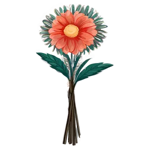 Boho Chic Flower Bouquet Png Nto PNG image