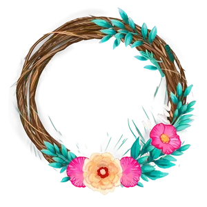 Boho Chic Wreath PNG Sld99