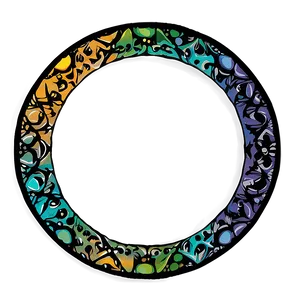 Boho Circle Frame PNG Hbt74 PNG
