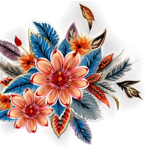Boho Floral Pattern PNG Oyh PNG