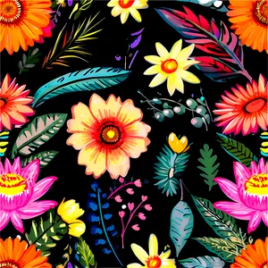 Boho Flowers A PNG image