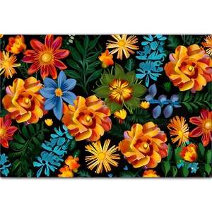 Boho Flowers Background Png Dtb PNG image