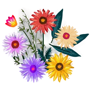 Boho Flowers Composition PNG 06272024