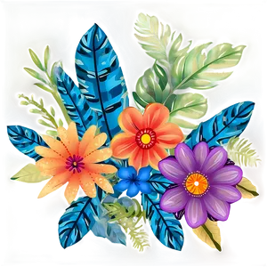 Boho Flowers Composition PNG Gta29 PNG