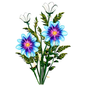 Boho Flowers Garden PNG Veg62 PNG