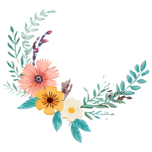 Boho Flowers Garden PNG Yep PNG