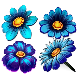 Boho Flowers Outline PNG Kkd71 PNG