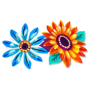 Boho Flowers Pattern Png 40 PNG image