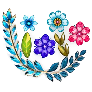 Boho Flowers Set PNG 3