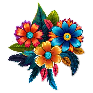 Boho Flowers Sticker PNG 57 PNG