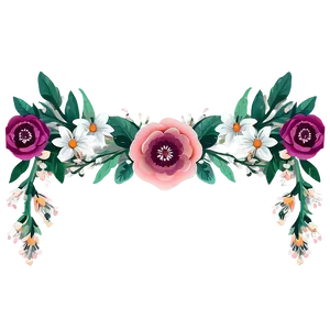 Boho Flowers Wreath Png 77 PNG image