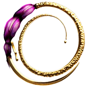 Boho Gold Circle Frame PNG 45