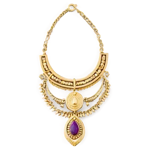 Boho Gold Necklace PNG Rge