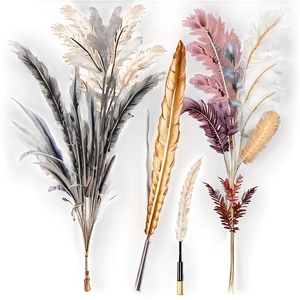 Boho Pampas Decoration Png Kvn PNG image