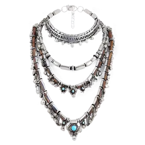 Boho Silver Necklace PNG Vfx28 PNG