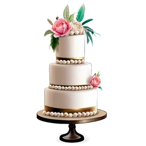 Boho Wedding Cake PNG 76