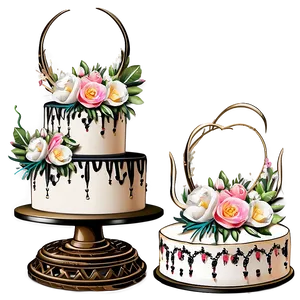 Boho Wedding Cake PNG Twa14 PNG