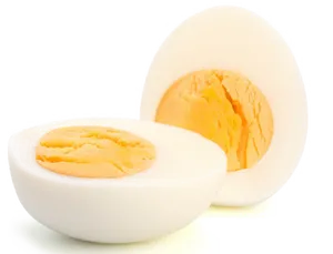Boiled Egg Halves Digital Rendering PNG image