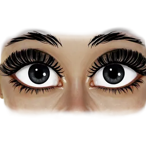 Bold Black Lashes Png 05252024 PNG image