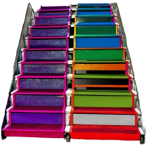 Bold Colorful Stairs Png 05242024 PNG image