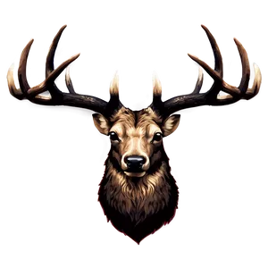 Bold Deer Antler Emblem Png Xro70 PNG image