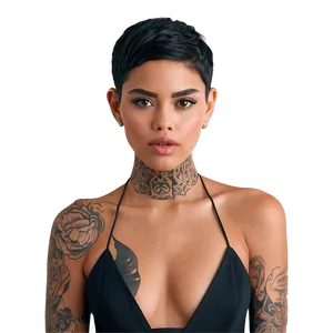 Bold Neck Tattoo Frameworks PNG 15 PNG