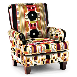 Bold Patterned Armchair PNG Bxd82 PNG