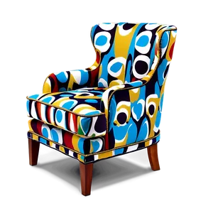 Bold Patterned Armchair PNG Ope84 PNG