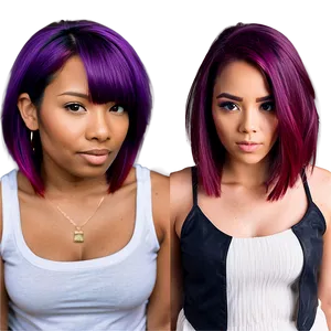 Bold Purple Hair Color Transformation PNG 53 PNG