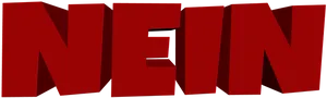 Bold Red N E I N Text PNG image