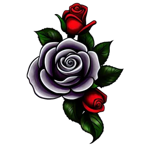 Bold Rose Tattoo Design PNG Pnp10 PNG
