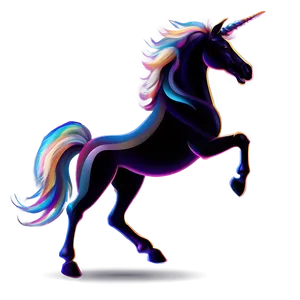 Bold Unicorn Silhouette PNG 06282024 PNG
