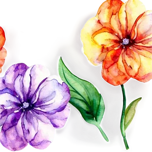 Bold Watercolor Bloom PNG Glr