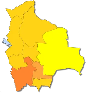 Bolivia Administrative Divisions Map PNG