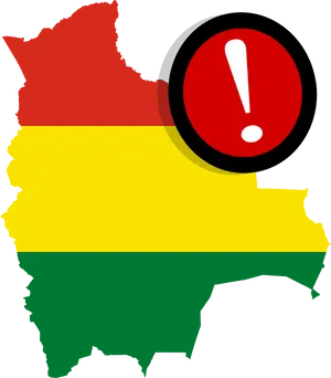 Bolivia Map Alert Symbol PNG